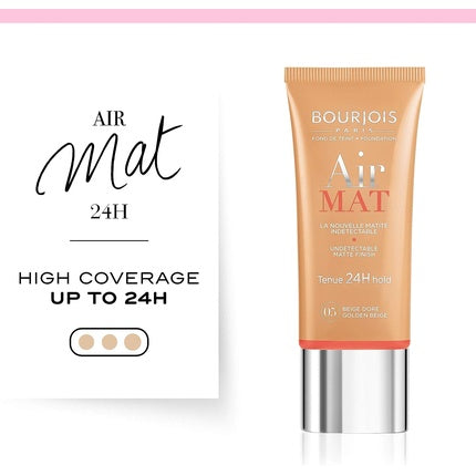 Fond de ten lichid, Bourjois, Air Mat 24H, 5 Golden Beige