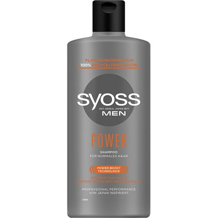Șampon, Syoss Men, Power, cu cofeină, 440ml