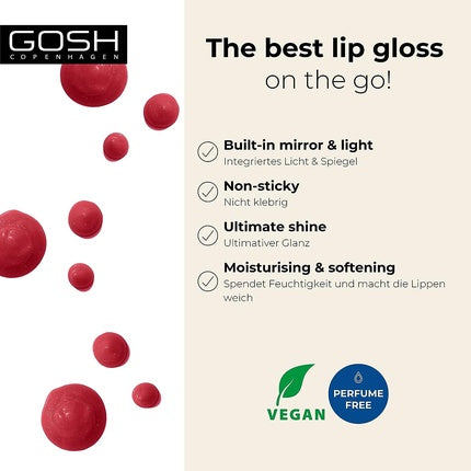 Lip Gloss, Gosh, Lumi Lips 008, roșu