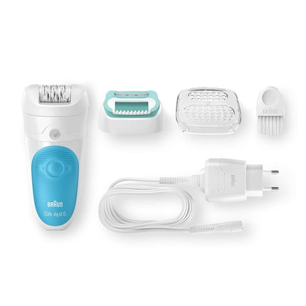 Epilator Braun Silk Épil 5 5511, alb-albastru