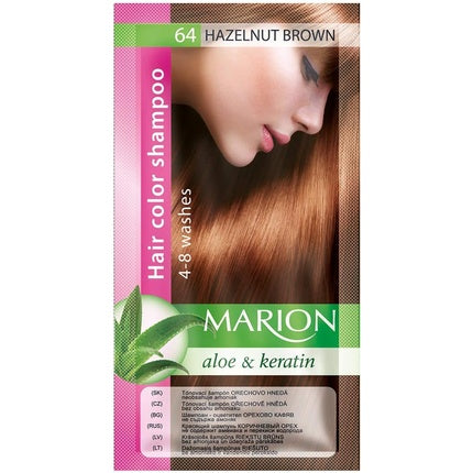 Șampon colorant, Marion, 64 Castaniu Alună, cu aloe și keratină
