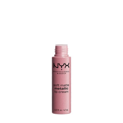 Ruj lichid NYX Soft Matte Metallic Lip Cream Roz Maro