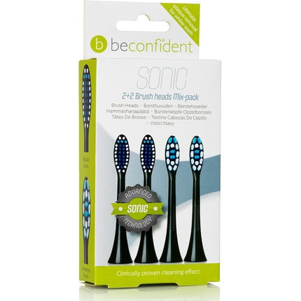 Capete periuta de dinti Beconfident Sonic set 4 bucati negre