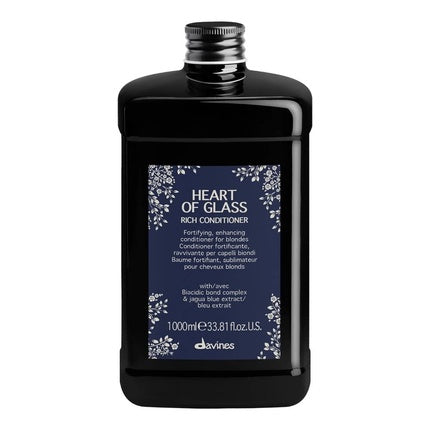 Balsam Davines, Heart of Glass, 1000 ml, negru