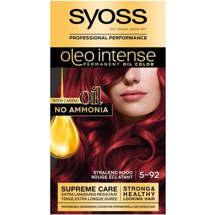 Vopsea de păr, Syoss, Oleo Intense, roșu strălucitor
