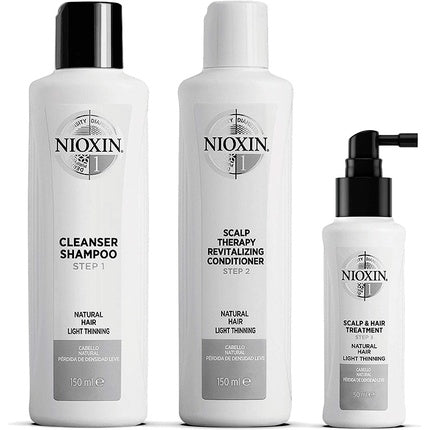 Set îngrijire păr, Nioxin, 3 piese, alb