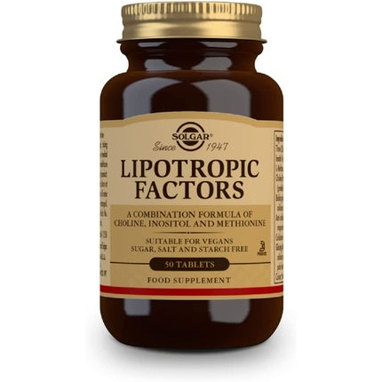 Supliment Solgar Lipotropic Factors, 50 tablete