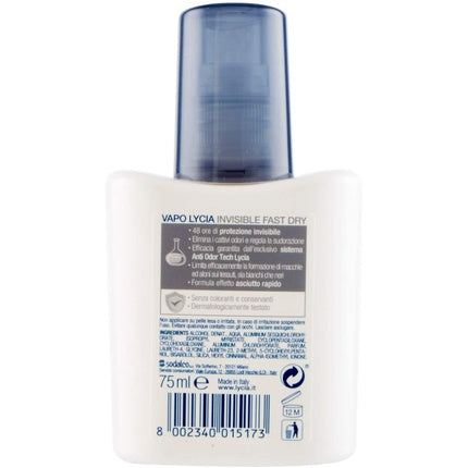 Deodorant, Lycia, Invisible Fast Dry, 75 ml
