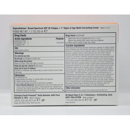 Set cremă anti-îmbătrânire Clinique Fatigue Fighters, 50ml, alb