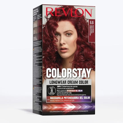 Vopsea de păr, Revlon, ColorStay 6.6, roșu intens
