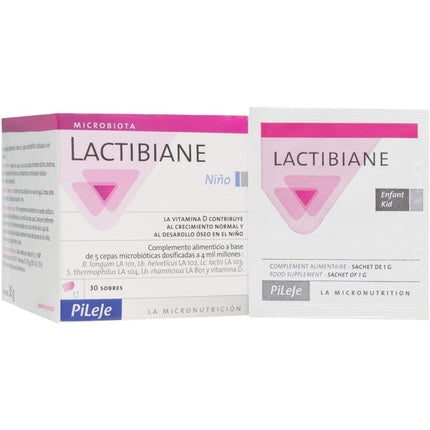 Supliment probiotic, Pileje, Lactibiane, pentru copii, 30 plicuri