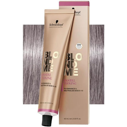 Cremă colorantă păr, Schwarzkopf BlondMe, tonare pastel oțel albastru, 60ml
