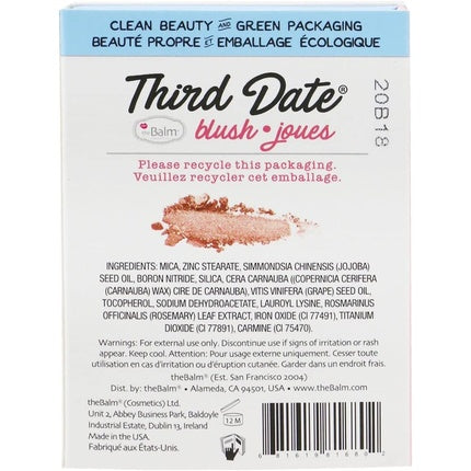 Blush, TheBalm, Cheeks Third Date, 6.5g