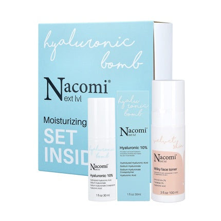 Set Îngrijire Față Nacomi Hyaluronic, alb, 100ml+30ml