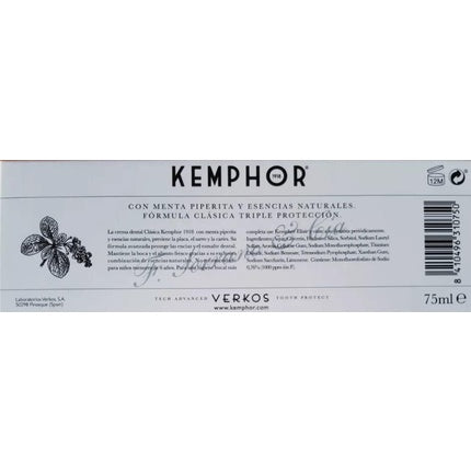 Pasta de dinți, Kemphor, Clasic, 75ml