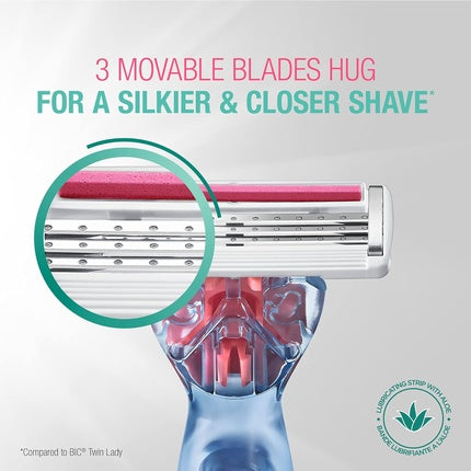 Lamă de ras, Bic, Click 3 Soleil Sensitive, 4 bucăți