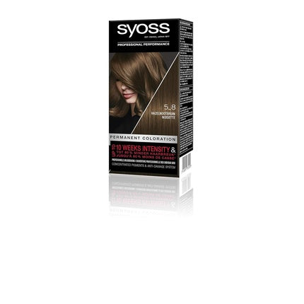 Set vopsea păr, Syoss, Color Baseline, 5-8 Hazelnut