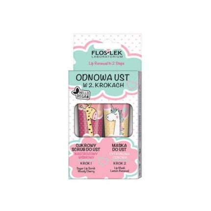 Set de ingrijire buze, New1, in 2 pasi, exfoliant zahar