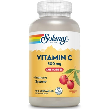Vitamine masticabile, Solaray, Vitamina C 500mg, Cireșe naturale