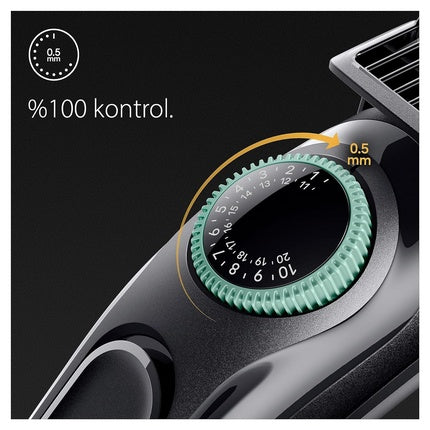 Aparat de tuns barba, Braun, Series 3, negru