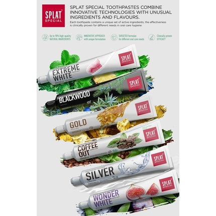 Pastă de dinți, Splat, Blackwood, negru, 75ml