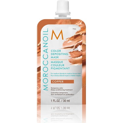 Masca coloranta pentru par, Moroccanoil, Copper, 30mL