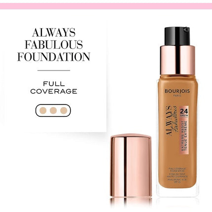Fond de ten Bourjois Always Fabulous, caramel auriu, 30ml