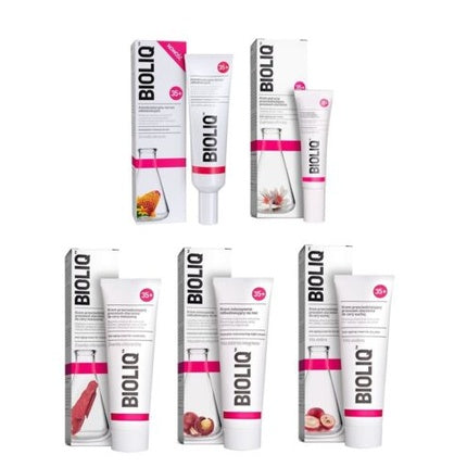 Set anti-îmbătrânire, Bioliq 35+, cremă noapte și ochi