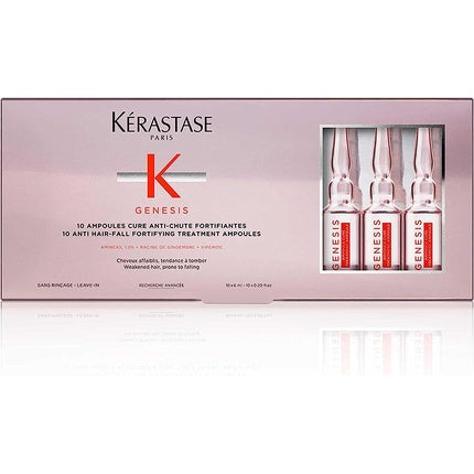 Tratament anti-cadere par, Kérastase Genesis, cu radacina de ghimbir si floare de edelweiss, 10x6ml