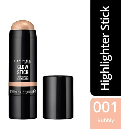 Highlighter Rimmel Glow Stick 001 Bubbly, 5g, negru