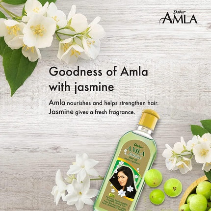 Ulei păr, Dabur Amla Jasmine, 200ml, flori albe