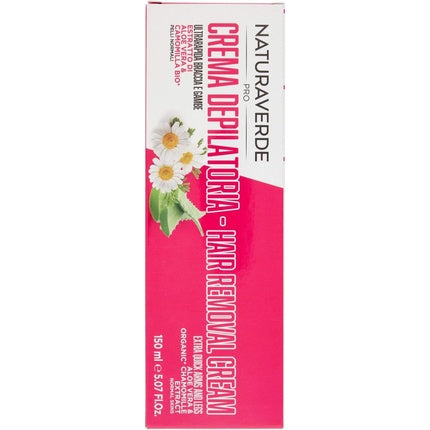 Cremă depilatoare Naturaverde Aloe Vera Mușețel 150ml
