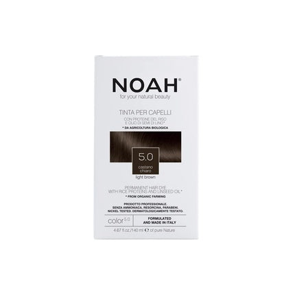 Vopsea de păr, Noah, 5.0 Castaniu Deschis, 140ml