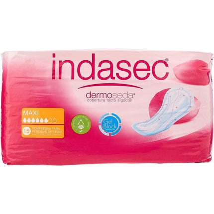 Absorbante Indasec Maxi, 15 bucăți, alb