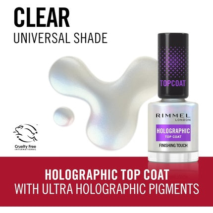 Top coat unghii, Rimmel London, holografic