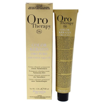 Vopsea de păr, Fanola, Oro Therapy Kolor Keratin 6.5, Șaten Închis Mahon