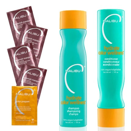 Set Îngrijire Păr, Malibu, Hydrate Color, 7 Bucăți