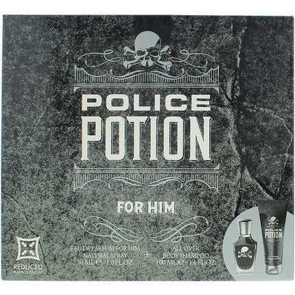 Set parfum, Police, Potion For Him, 30ml + gel de duș 100ml