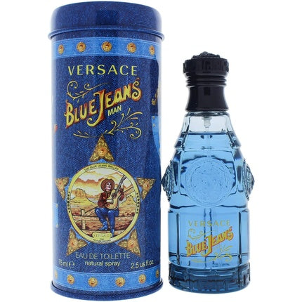 Apa de Toaleta, Versace, Blue Jeans, 75ml