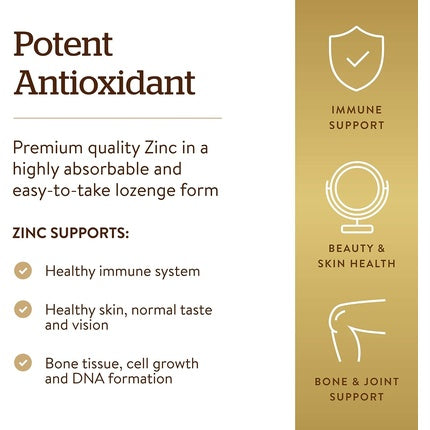 Tablete Masticabile, Solgar, FLAVO-ZINK, 50 buc, arome naturale