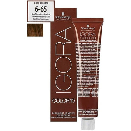 Vopsea de Par, Schwarzkopf Igora Color10, 6-65 Blond Inchis Ciocolatiu Auriu, 60 ml