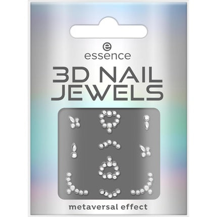 Sticker unghii 3D, Essence, argintiu, 10 buc