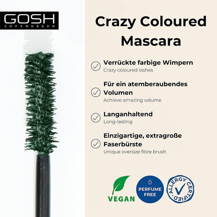 Mascara Gosh Boombastic Crazy, Olive Green, 20g