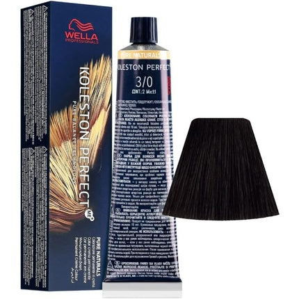 Vopsea permanentă, Wella Koleston Perfect Me+ Pure Naturals, 3/0, 60ml