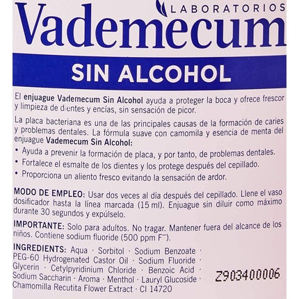 Apa de gură, Vademecum, 700 ml, roz