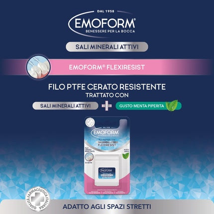 Ață dentară Emoform Flexiresist, menta, 30m