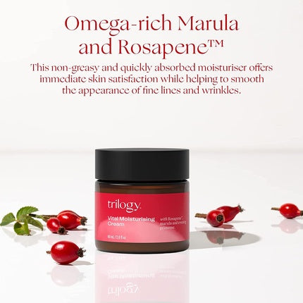 Cremă hidratantă Trilogy Vital, 60ml, cutie roșie
