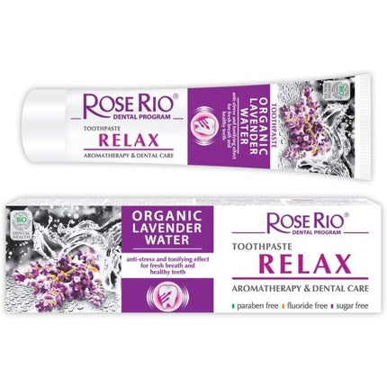Pasta de dinți, Rose Rio, Relax, lavanda organica, 65ml
