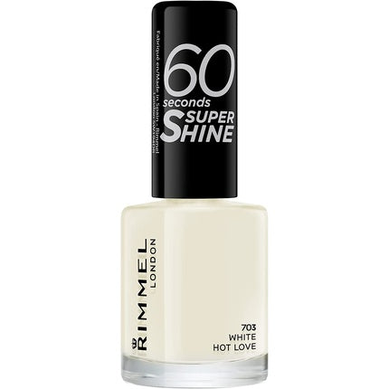 Lac de unghii, Rimmel, 60 Seconds Super Shine, alb