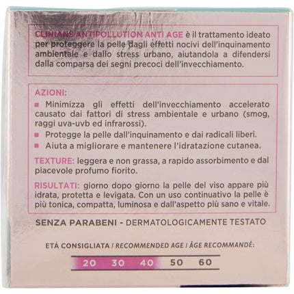 Cremă anti-poluare Clinians, Age Protection, 50 ml